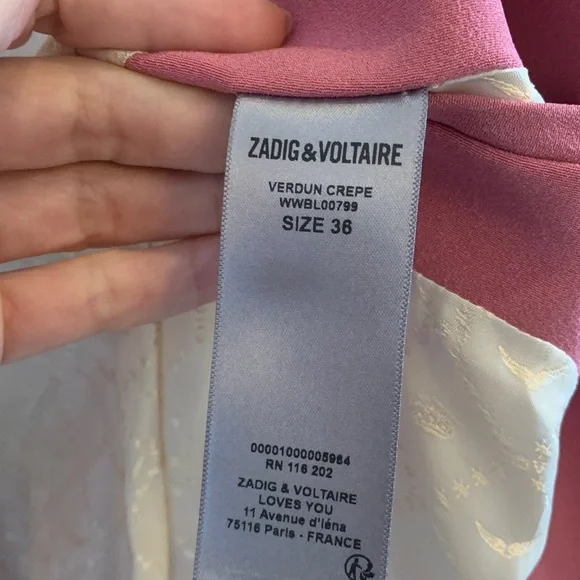 26. Pink ZADIG & VOLTAIRE blazer - size 36 - oversized fit - Picture 10 of 15
